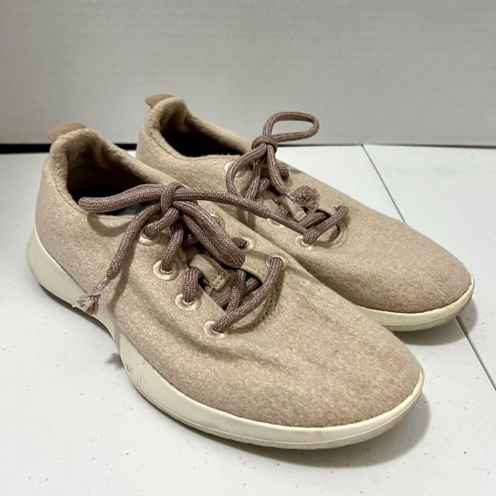 Allbirds Women's Wool Runners Shoes Lace Up Sneakers Pink Size 7